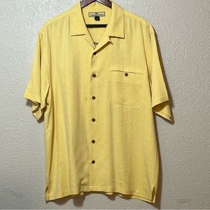 Tommy Bahama Men’s Shake My Day Hula Dancer Martini Glass Silk Shirt Size L